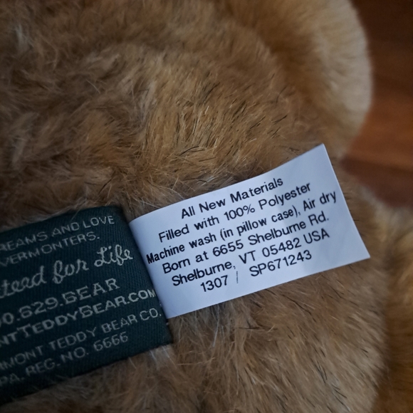 Vermont Teddy Bear Puppy Love with Red Bow – 15" - Picture 4 of 5